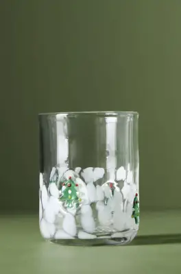 Anthropologie Holiday Juice Glass