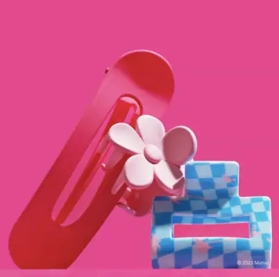 Barbie Merch Accessories: Barbie x Kitsch Assorted Claw Clip — 3-Piece Set