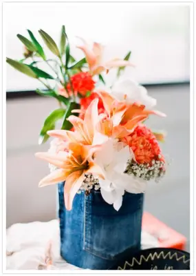 Denim Vase