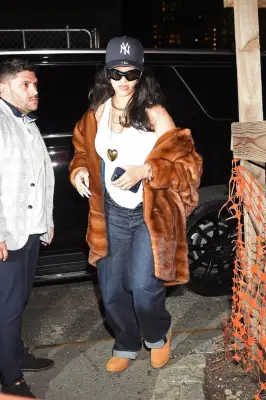 Rihanna Wearing Undone Jeans