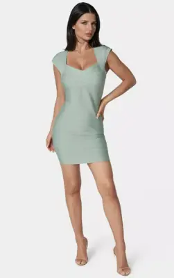 Best Bandage Dress With Cap Sleeves