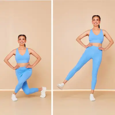 Curtsy Lunge With Side Kick