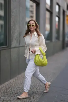 Gray Sweatpants Outfit With Flats