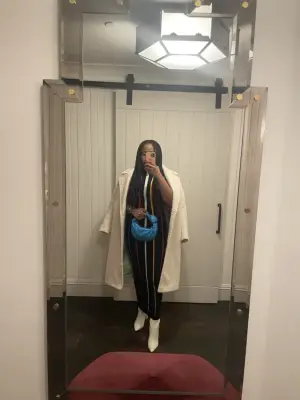 Look Back at NYFW Fall 2023 Fashion Week Street Style: Printed Denim