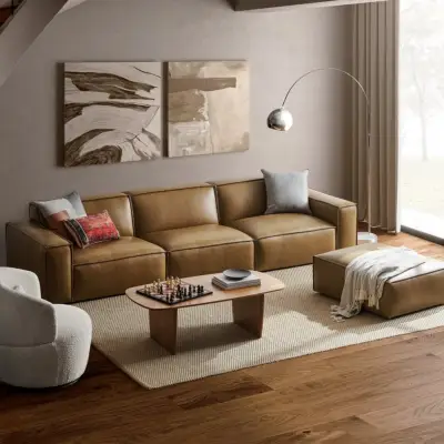 Best Extra-Deep Leather Sofa