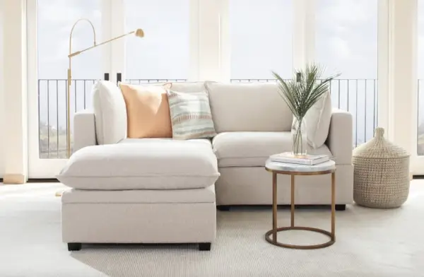 A Small-Space Sectional: Albany Park Kova Sofa and Ottoman