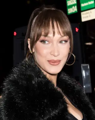 Celebrities With Bangs: Bella Hadid With Wispy Bangs
