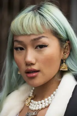 Micro Bangs on Long Hair