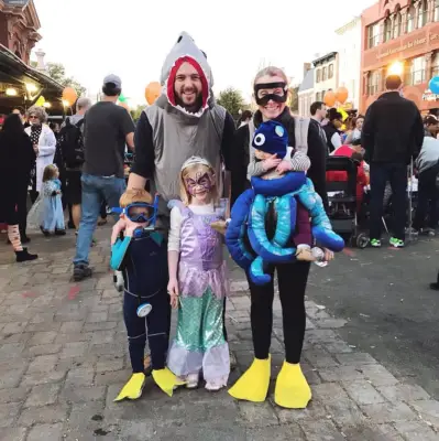 Octopus (and Shark, Mermaid, and Scuba Divers)