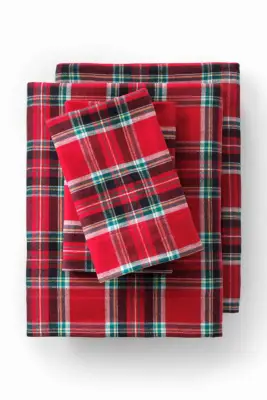 Velvet Flannel Plaid Sheets