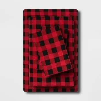 Wondershop Holiday Print Flannel Sheet Set