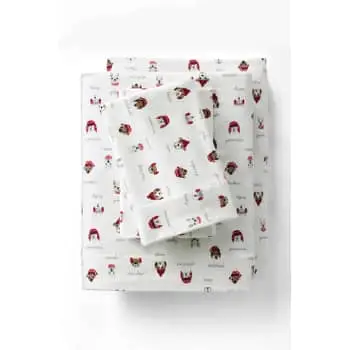 Modern Smiley Santa Sheet Set