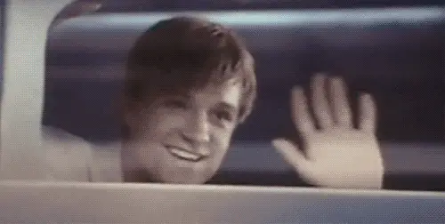 When he awkwardly enjoys his popularity.