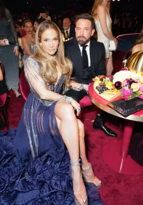 Jennifer Lopez and Ben Affleck at the 2023 Grammys
