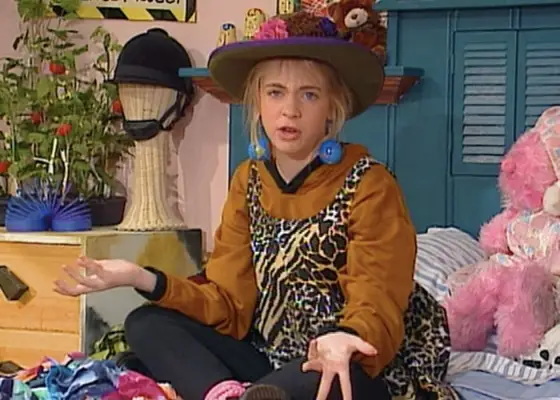 Go full Blossom with a statement hat.