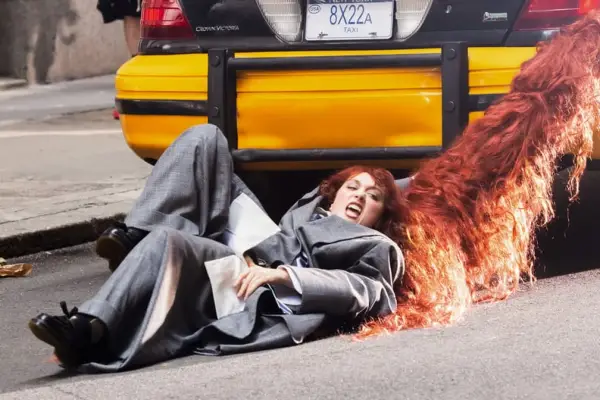 Chappell Roan is seen shooting a new music video in New York City.