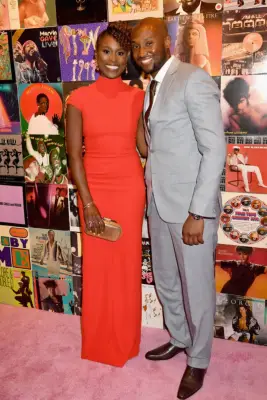 Issa Rae and Louis Diame at the