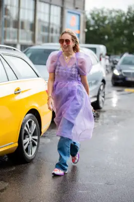 Street Style Trend: Puff-Sleeve Dress