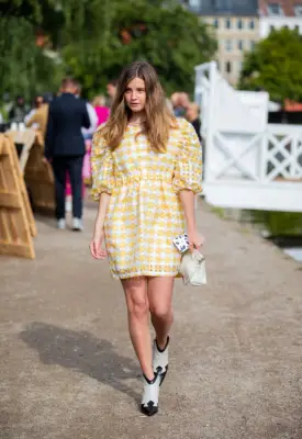 Street Style Trend: Puff-Sleeve Dress