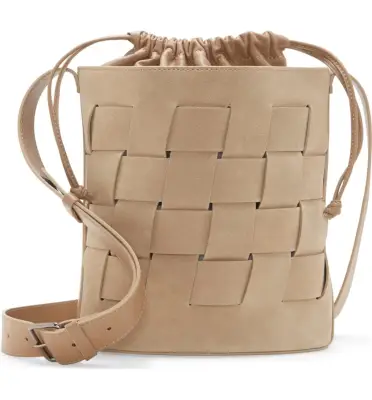Vince Camuto Josy Woven Leather Crossbody Bag