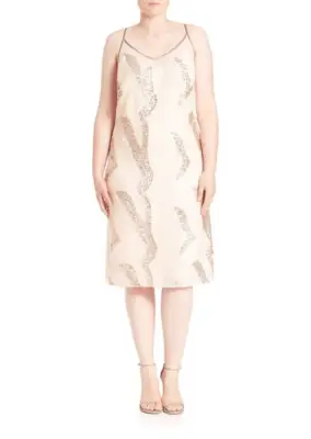 ABS by Allen Schwartz Sequin Midi Dress