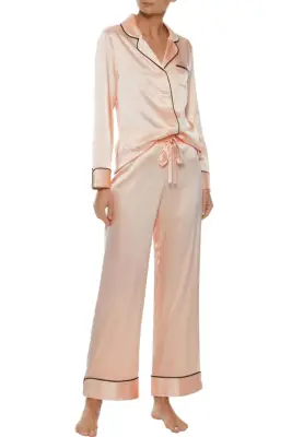 Iris & Ink Mairead Silk-Blend Charmeuse Pajama Set