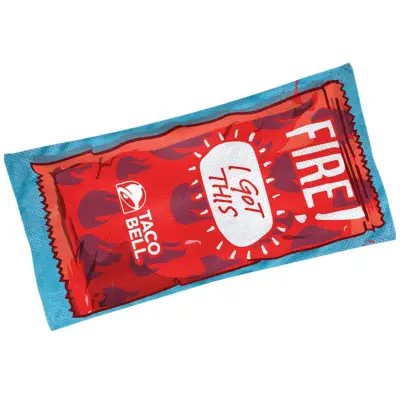 Taco Bell Fire Sauce Packet Velour Beach Towel