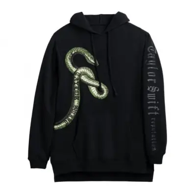 Black Hoodie With Green Snake