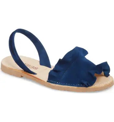 Solillas Frilled Flat Sandal
