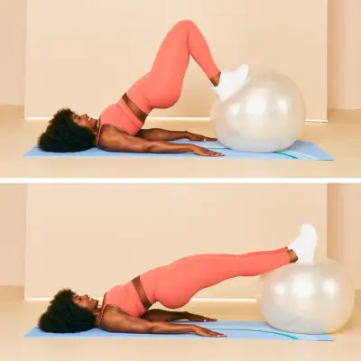 Stability Ball Hamstring Curl