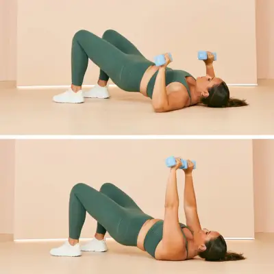 Circuit 1, Exercise 3: Bridge With Chest Press