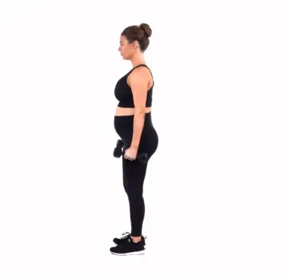 Superset 3, Exercise 1: Reverse Lunge With Bicep Curl