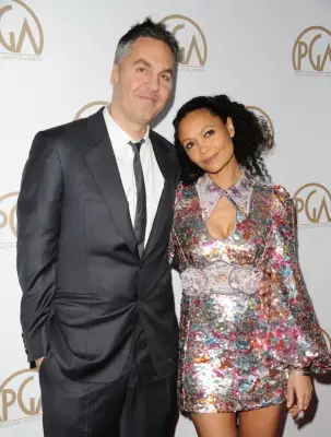 Thandie Newton and Ol Parker in Los Angeles, 2017