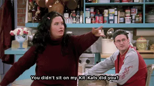 When Young Monica Gets Superworried About Her Kit Kats