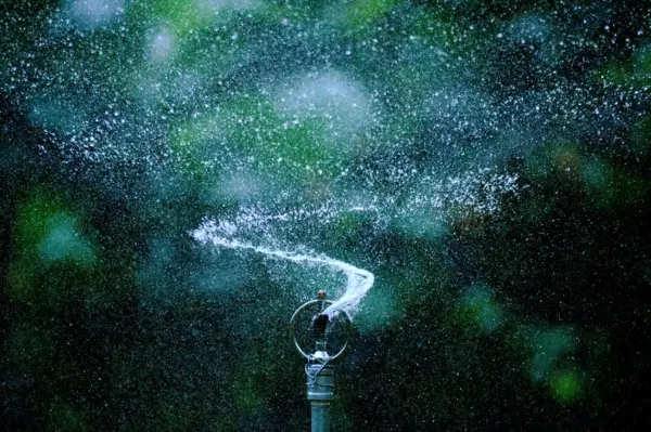 Run through sprinklers.