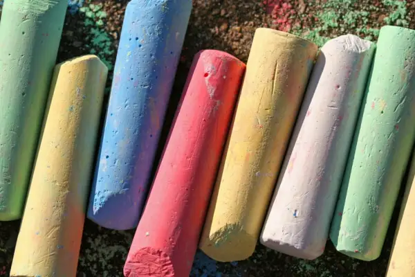 Draw with sidewalk chalk.