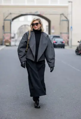 Winter Work Outfits With a Cargo Skirt