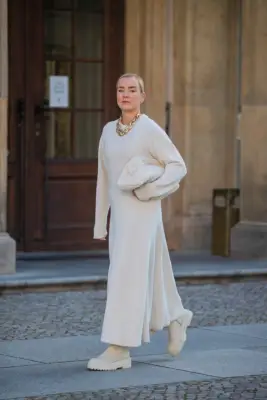 Winter Work Outfits With a Maxi Dress