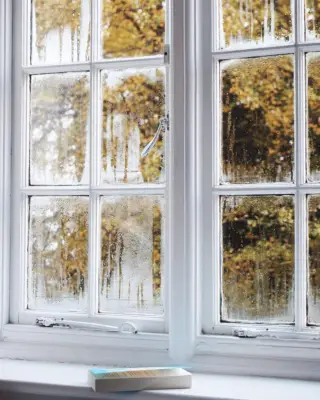 Fall Background: Frosted Windows iPhone Wallpaper