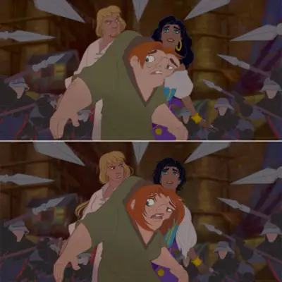 Phoebus, Quasimodo, and Esméralda