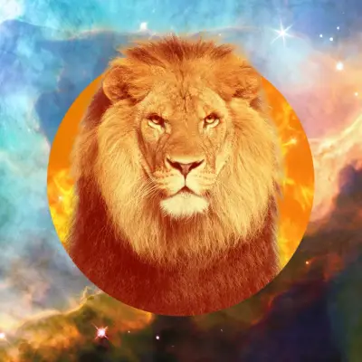 Designed Image of Lion Representing Leo Season 2025