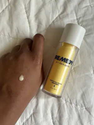 Remedy For Dark Spots Serum on hand.