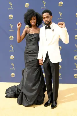 Xosha Roquemore and LaKeith Stanfield in 2018