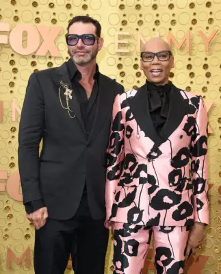 RuPaul and Georges LeBar at the Emmy Awards in 2019