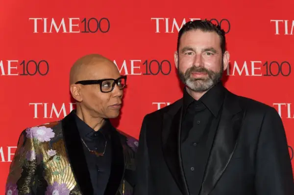 RuPaul and Georges LeBar at the Time 100 Gala in 2018
