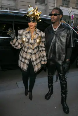 Cardi B and Offset in Paris, September 2021