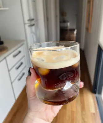 finished carajillo recipe in hand