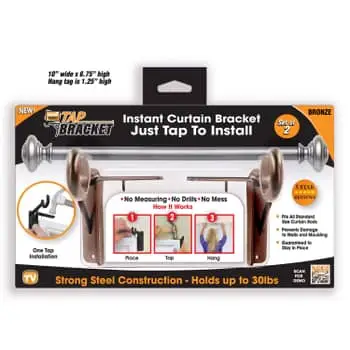 Best No Drill Curtain Rod Brackets