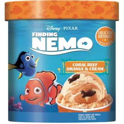 Disney and Pixar Finding Nemo Coral Reef Orange and Cream Ice Cream