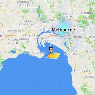 Cruising the sea on a boat.